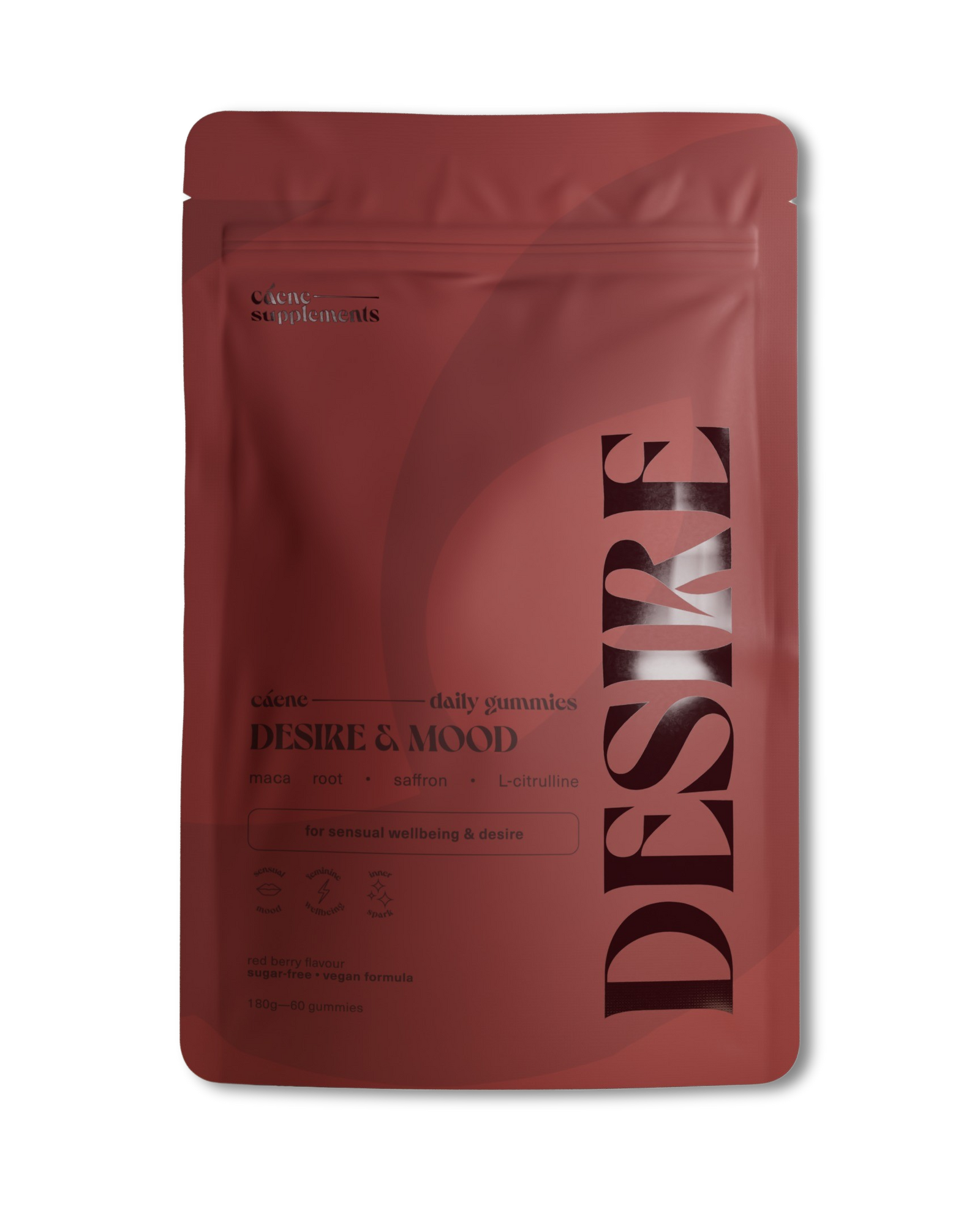 Frilagd förpackning med desire gummies